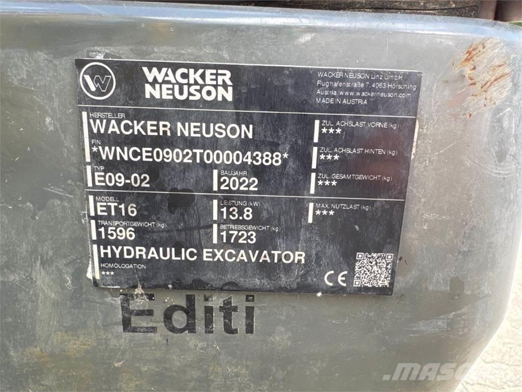 Wacker Neuson ET16 Kāpurķēžu ekskavatori