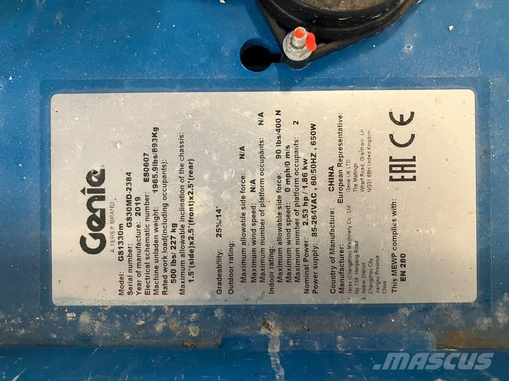 Genie GS 1330 Šķerveida pacēlāji