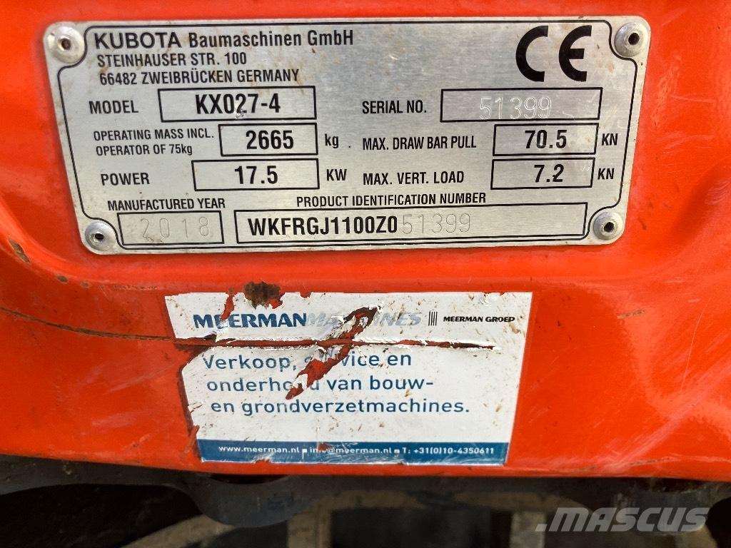 Kubota KX 027-4 Mini ekskavatori < 7 t