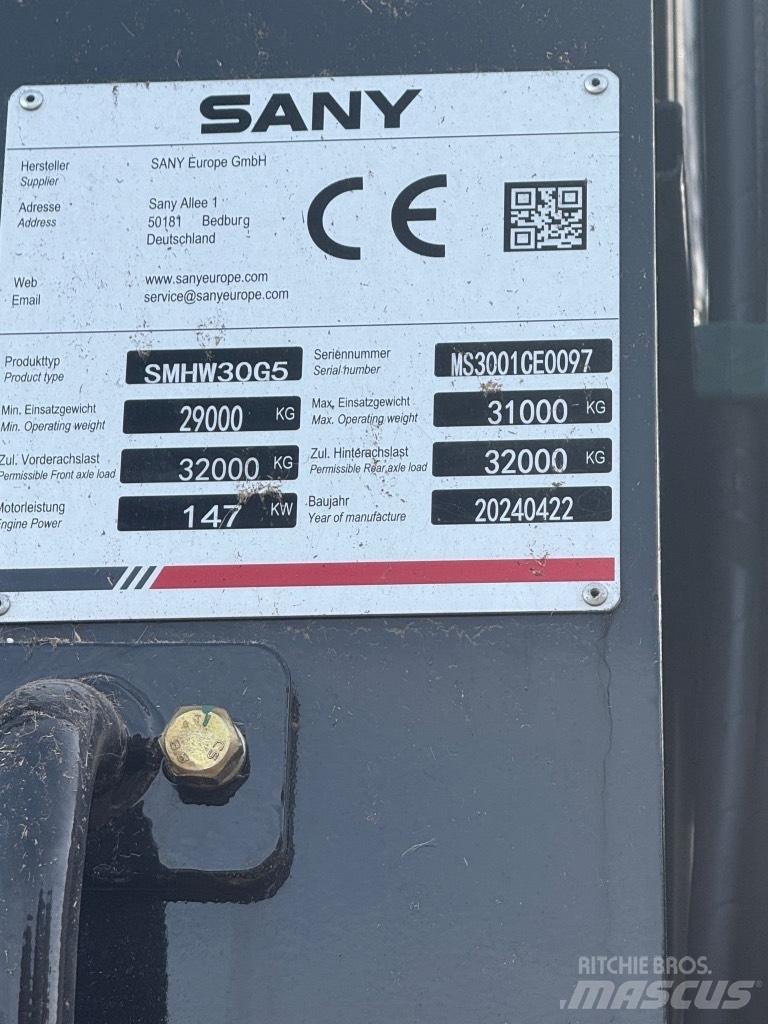 Sany SMHW 30 G5 Industriālie iekrāvēji