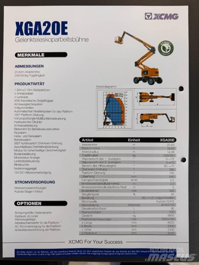 XCMG XGA 20 E Strēles pacēlāji