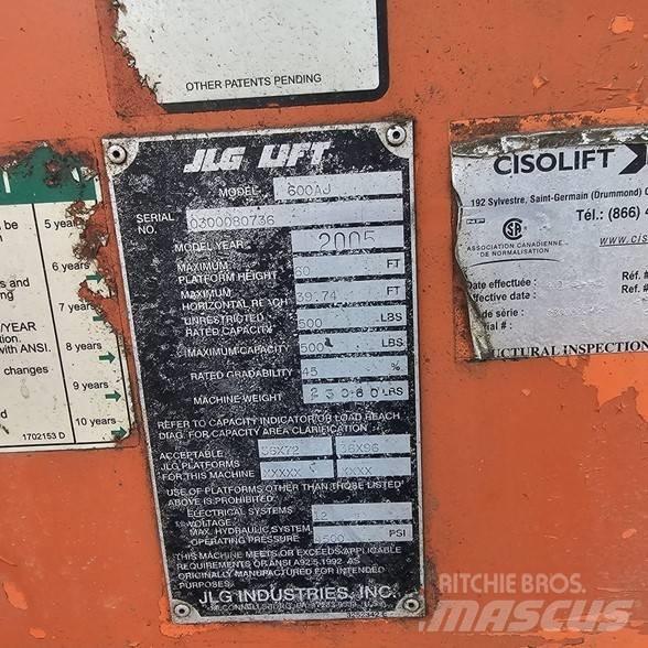 JLG 600AJ Strēles pacēlāji