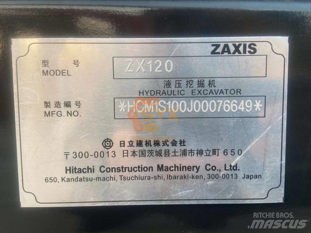 Hitachi ZX 120 Kāpurķēžu ekskavatori