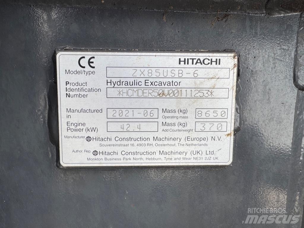 Hitachi ZX 85 US-6 Vidēja lieluma ekskavatori 7 t - 12 t