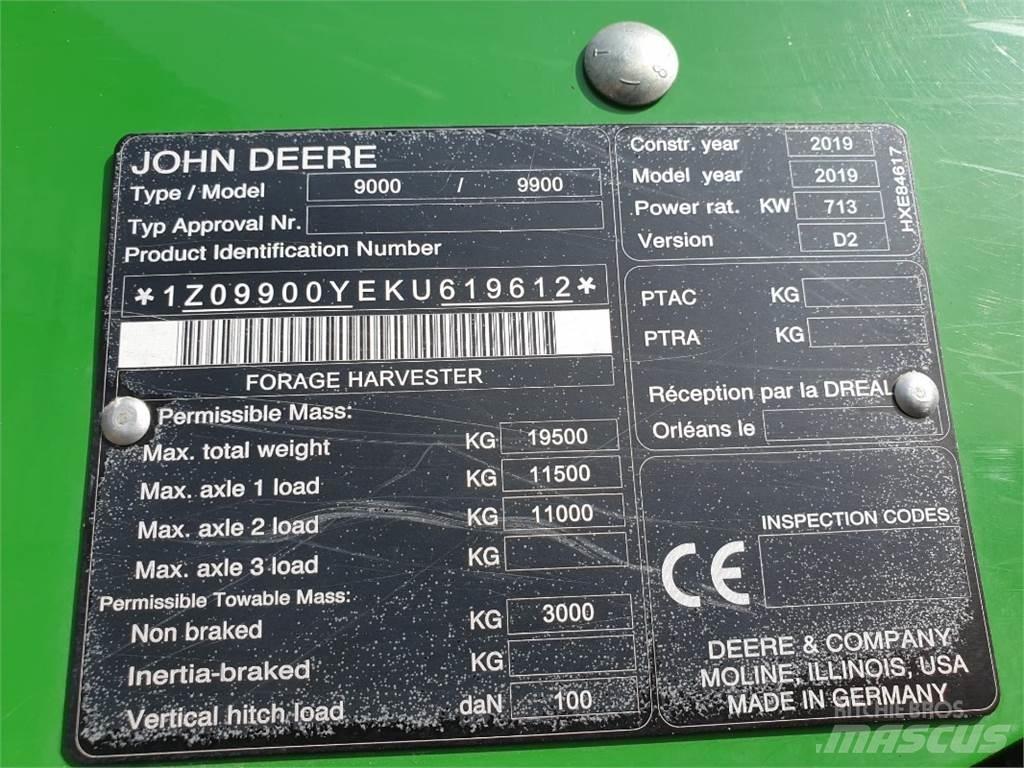 John Deere 9900 Zāles smalcinātāji