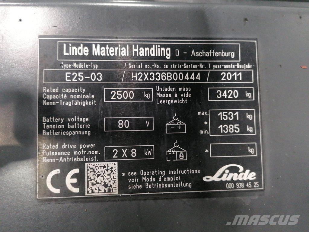 Linde E25-03 Elektriskie iekrāvēji