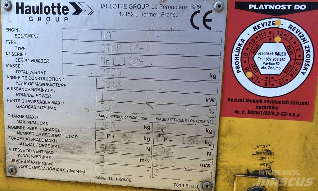 Haulotte Star 10 Teleskopiskie pacēlāji