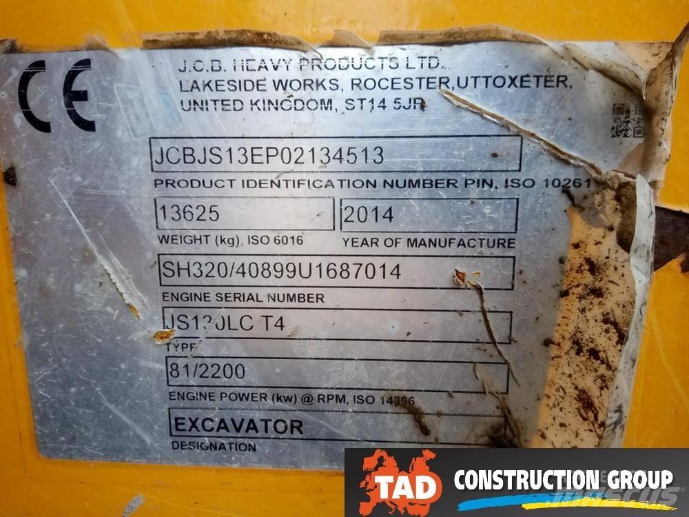 JCB JS 130 LC Kāpurķēžu ekskavatori