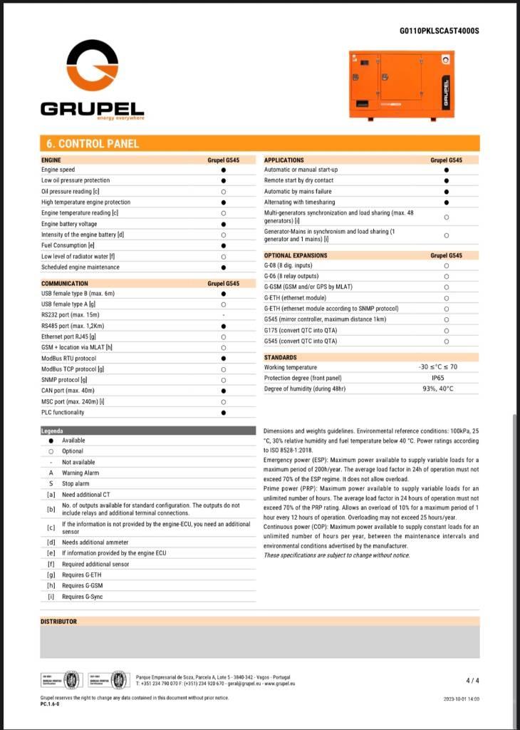  Grupel G545 Dīzeļģeneratori