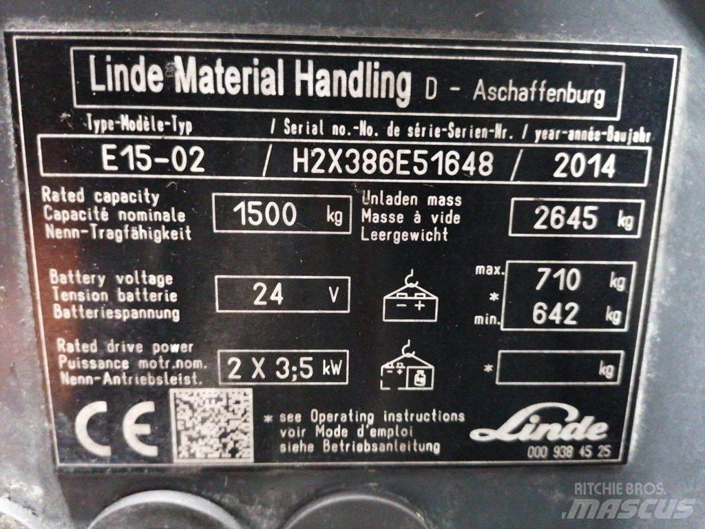 Linde E15-02 Elektriskie iekrāvēji