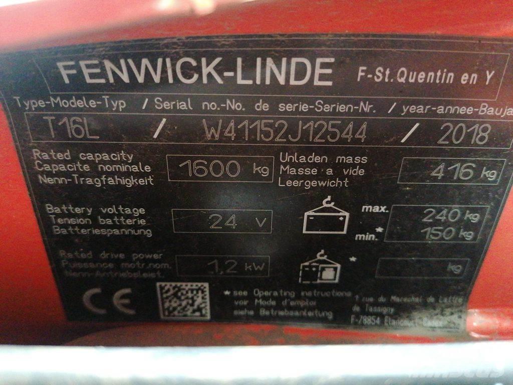 Linde T16L Zemie palešu pacēlāji