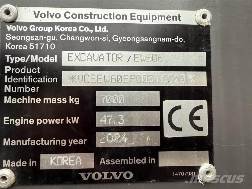 Volvo EW60 E Ekskavatori uz riteņiem
