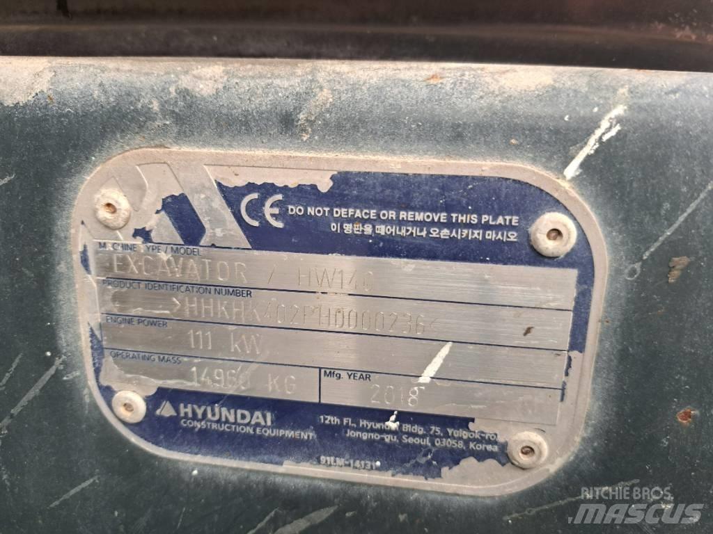 Hyundai HW140 Ekskavatori uz riteņiem