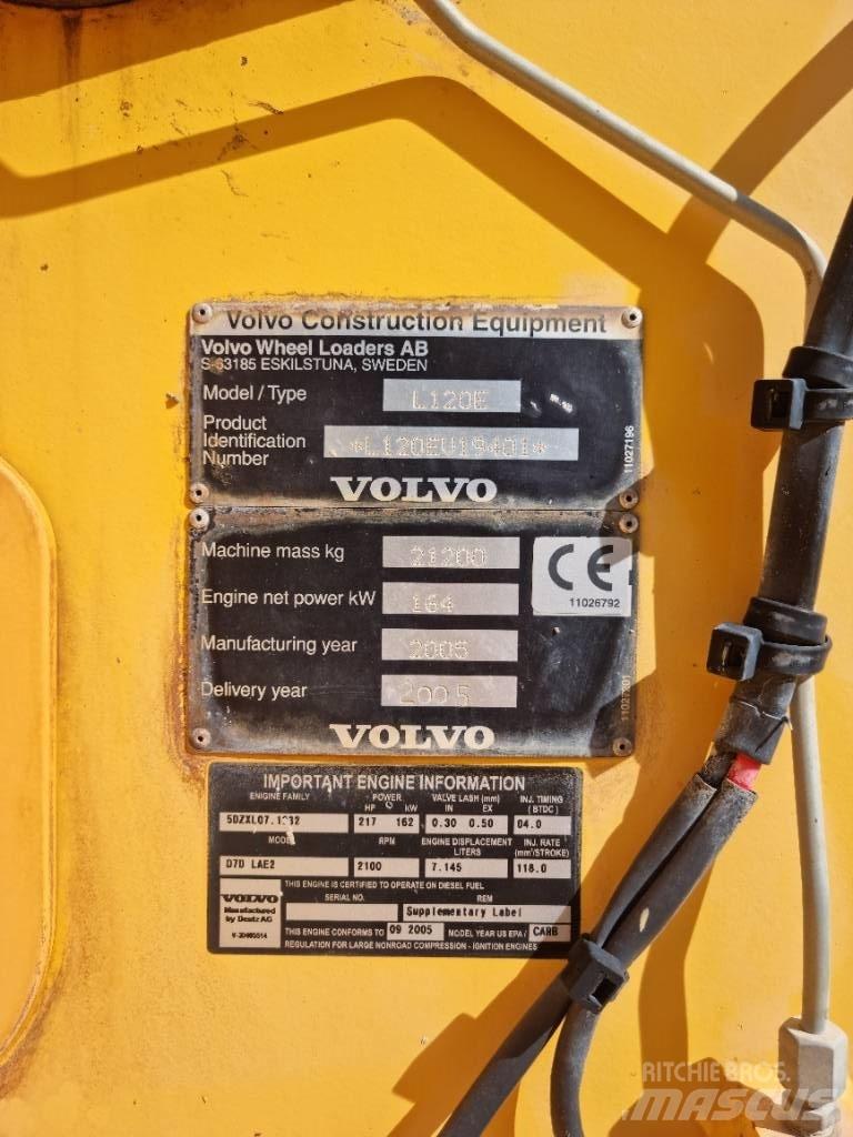 Volvo L 120 E Iekrāvēji uz riteņiem