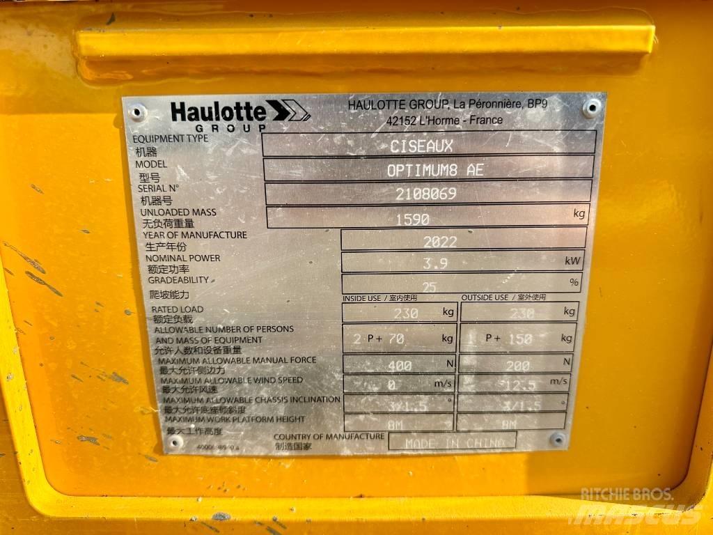 Haulotte OPTIMUM 8 Šķerveida pacēlāji