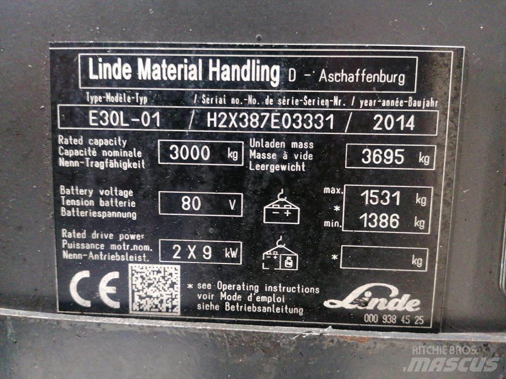 Linde E30L-01 Elektriskie iekrāvēji