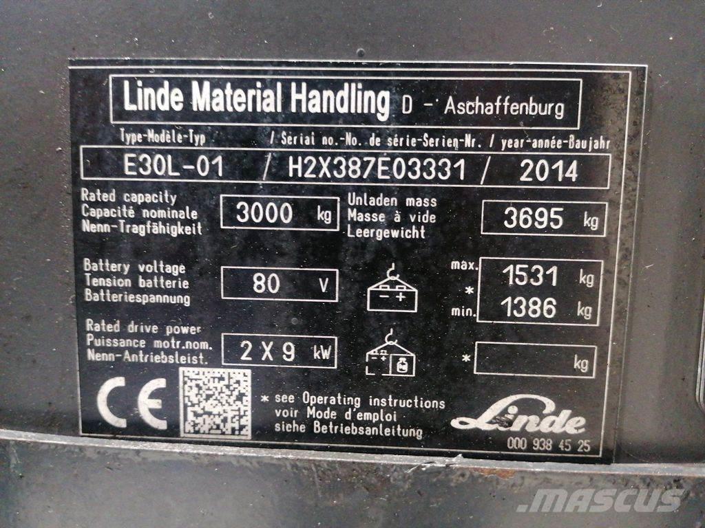 Linde E30L-01 Elektriskie iekrāvēji