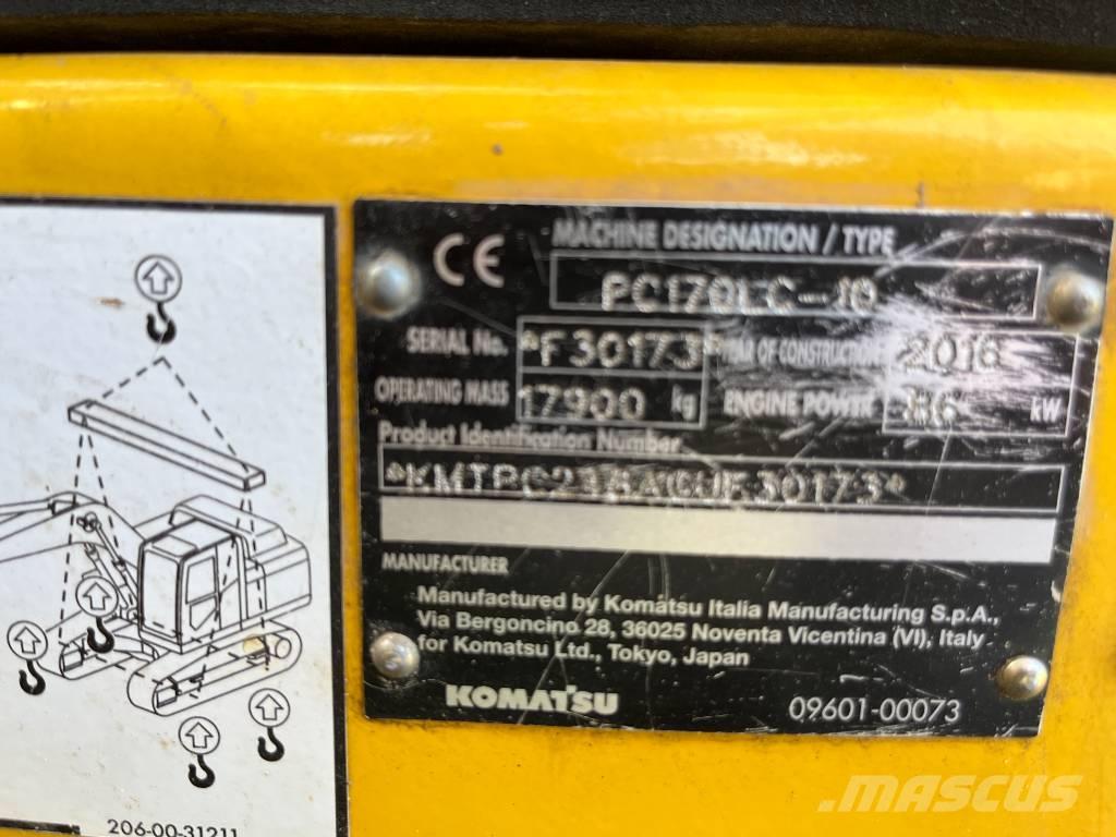 Komatsu PC 170 LC-10 Kāpurķēžu ekskavatori