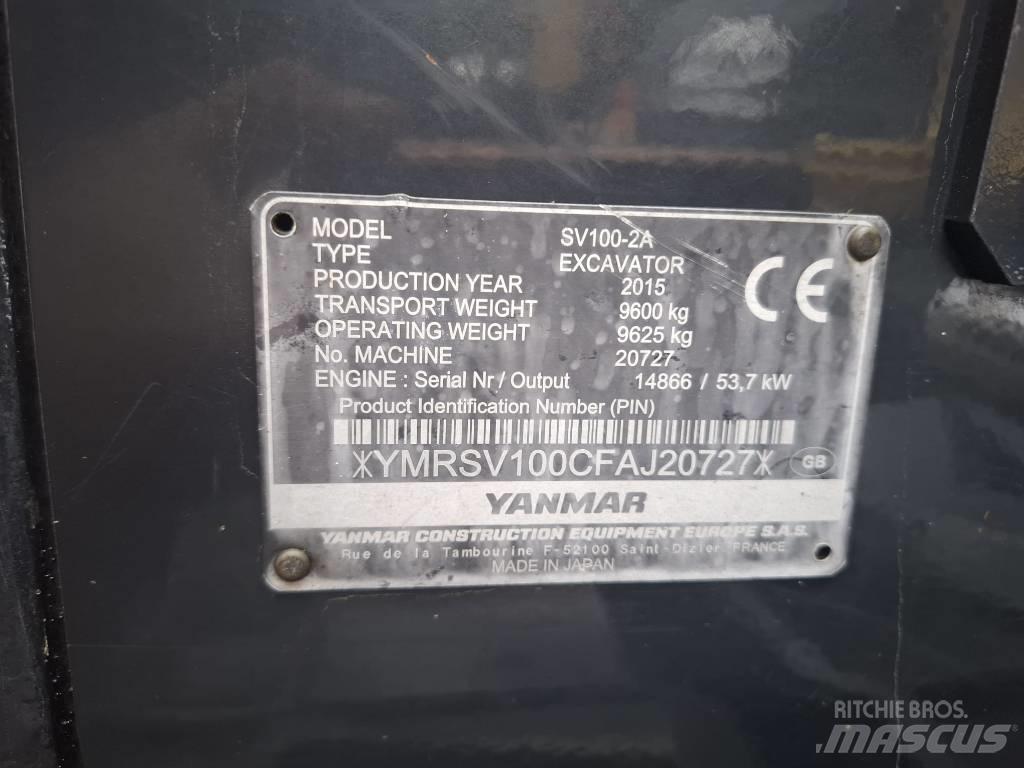 Yanmar SV 100-2A Vidēja lieluma ekskavatori 7 t - 12 t