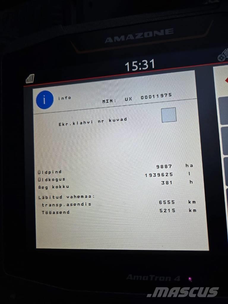 Amazone UX 4200 Piekabināmie smidzinātāji(miglotāji)