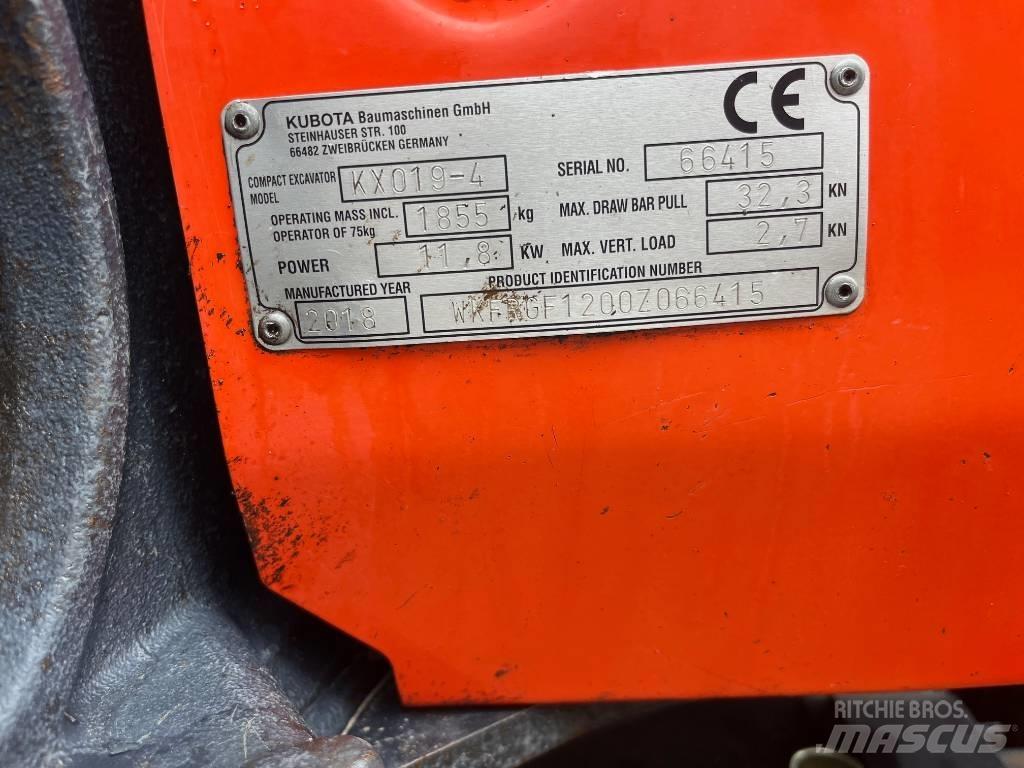 Kubota KX019-4 Mini ekskavatori < 7 t