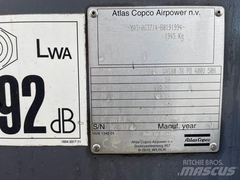 Atlas Copco QAS 80 Dīzeļģeneratori