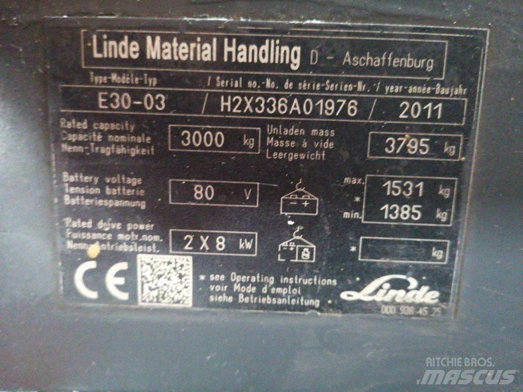 Linde E30-03 Elektriskie iekrāvēji