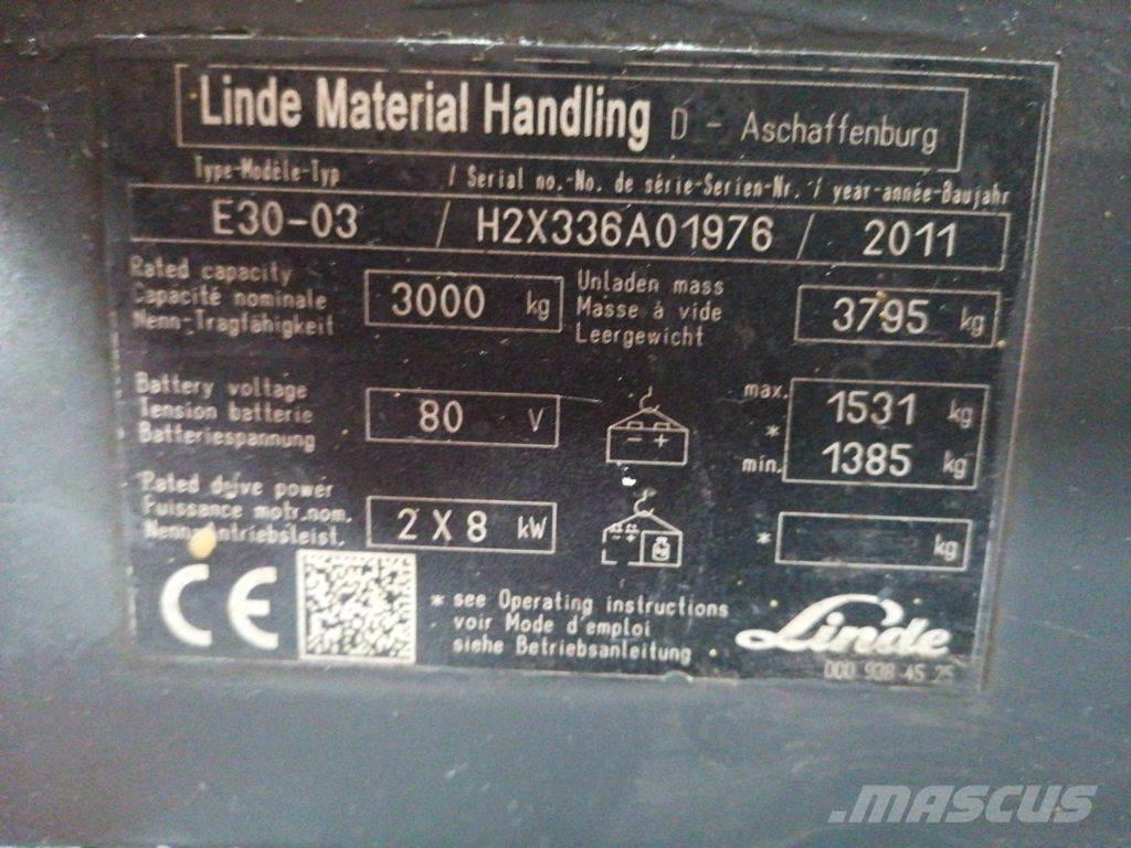 Linde E30-03 Elektriskie iekrāvēji