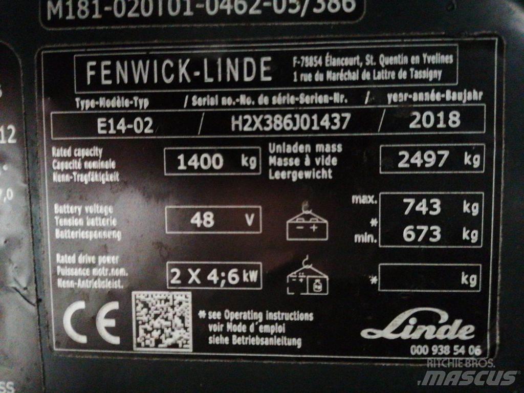 Linde E14-02 Elektriskie iekrāvēji