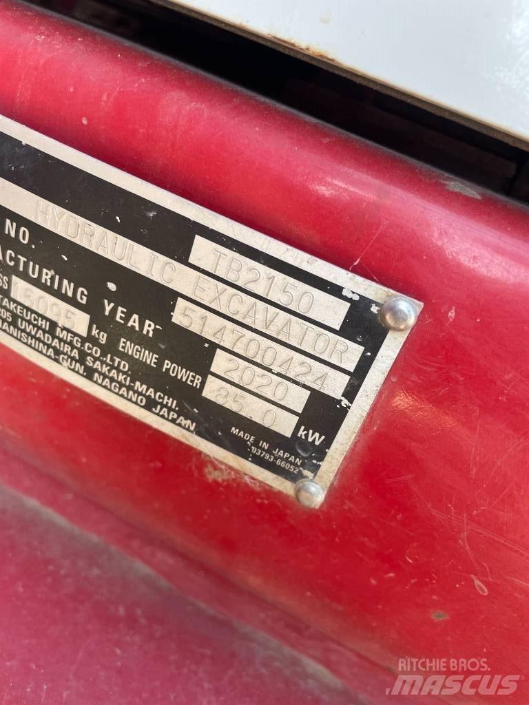Takeuchi TB 2150 Kāpurķēžu ekskavatori