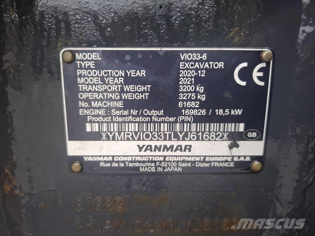 Yanmar Vio 33-6 Mini ekskavatori < 7 t
