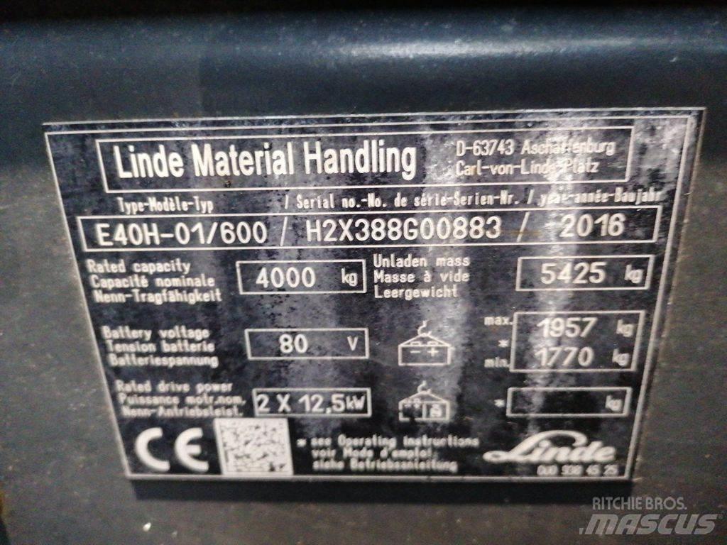 Linde E40H-01/600 Elektriskie iekrāvēji
