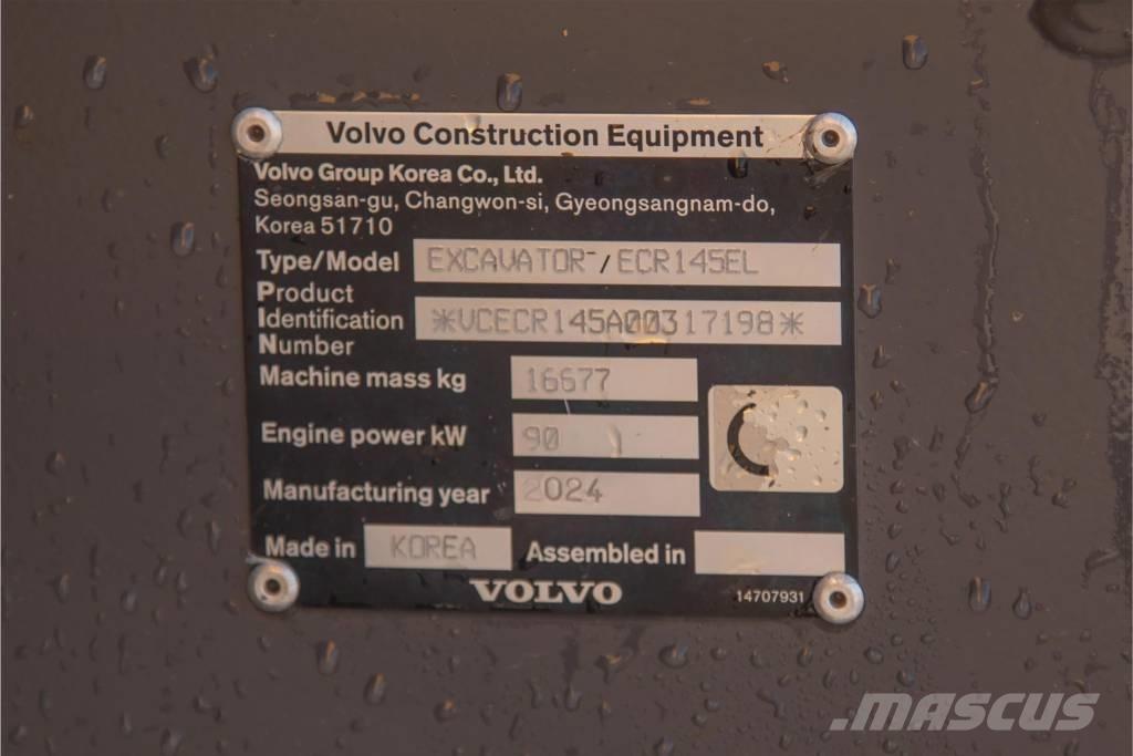Volvo ECR 145 E Kāpurķēžu ekskavatori