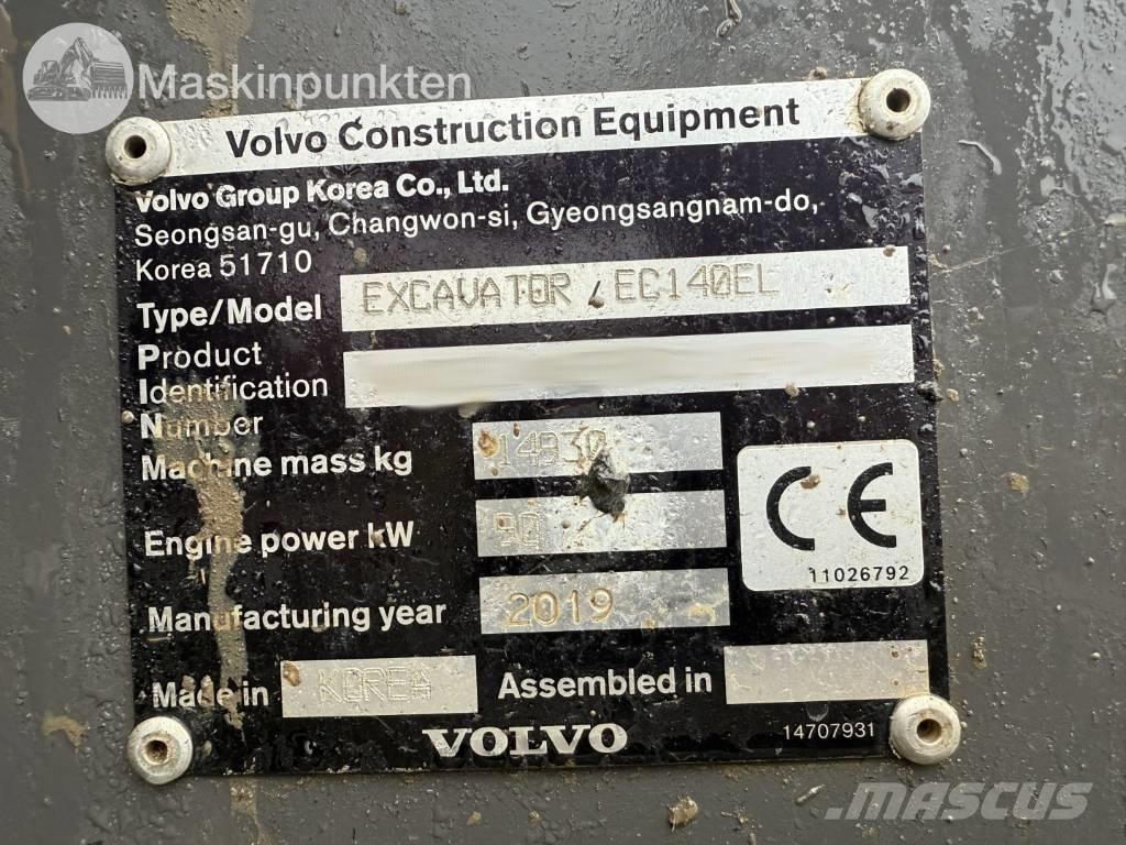 Volvo EC 140 EL Kāpurķēžu ekskavatori