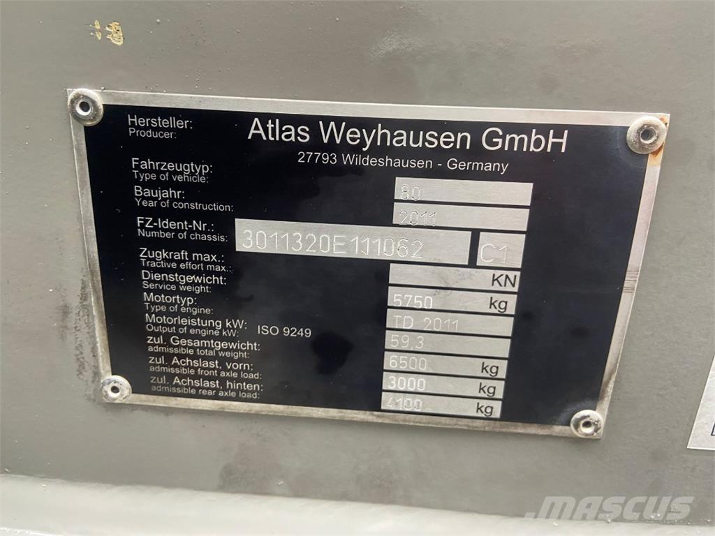 Atlas 80 Iekrāvēji uz riteņiem