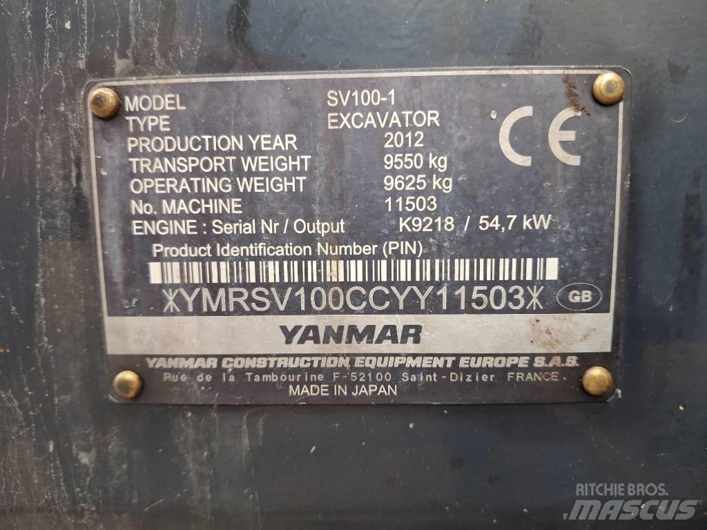 Yanmar SV 100-1 Vidēja lieluma ekskavatori 7 t - 12 t