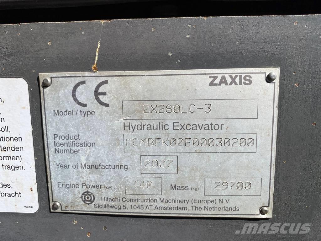 Hitachi ZX 280 LC-3 Kāpurķēžu ekskavatori
