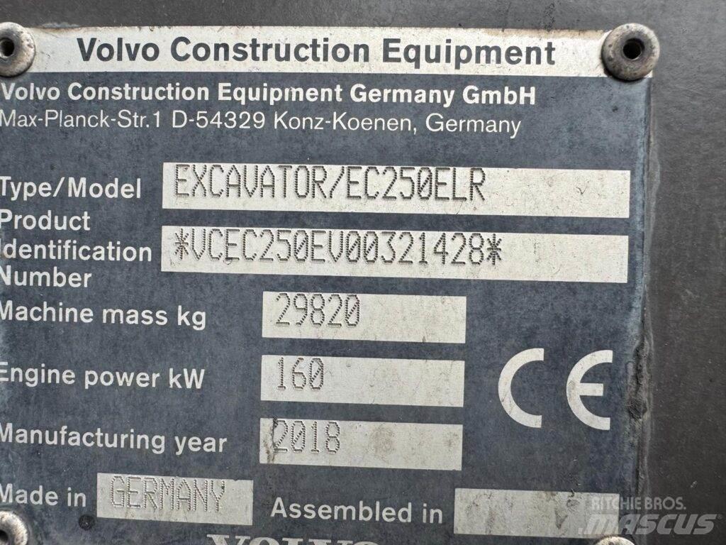 Volvo EC250ELR Kāpurķēžu ekskavatori