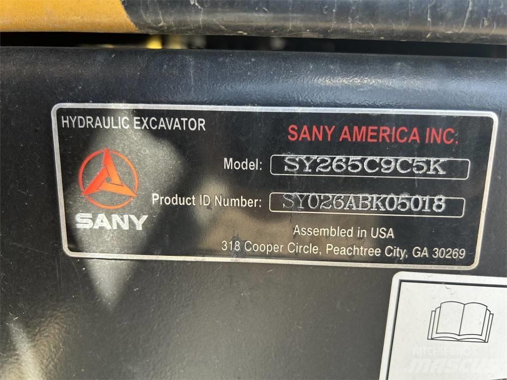 Sany SY265C Kāpurķēžu ekskavatori