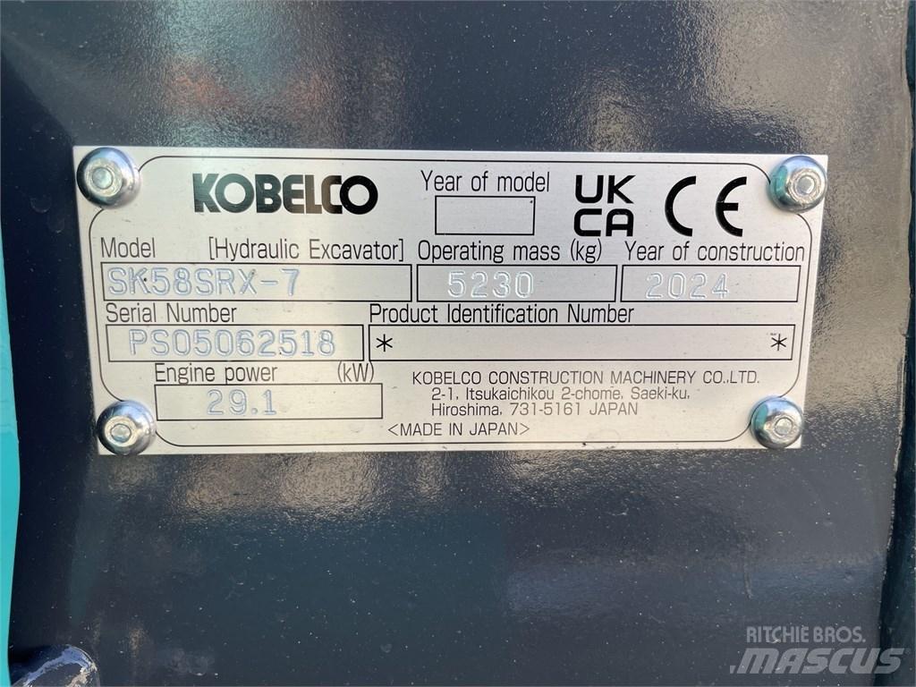 Kobelco SK 58 SRX-7 Mini ekskavatori < 7 t