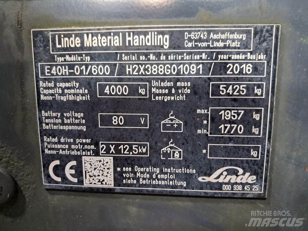 Linde E40H-01/600 Elektriskie iekrāvēji