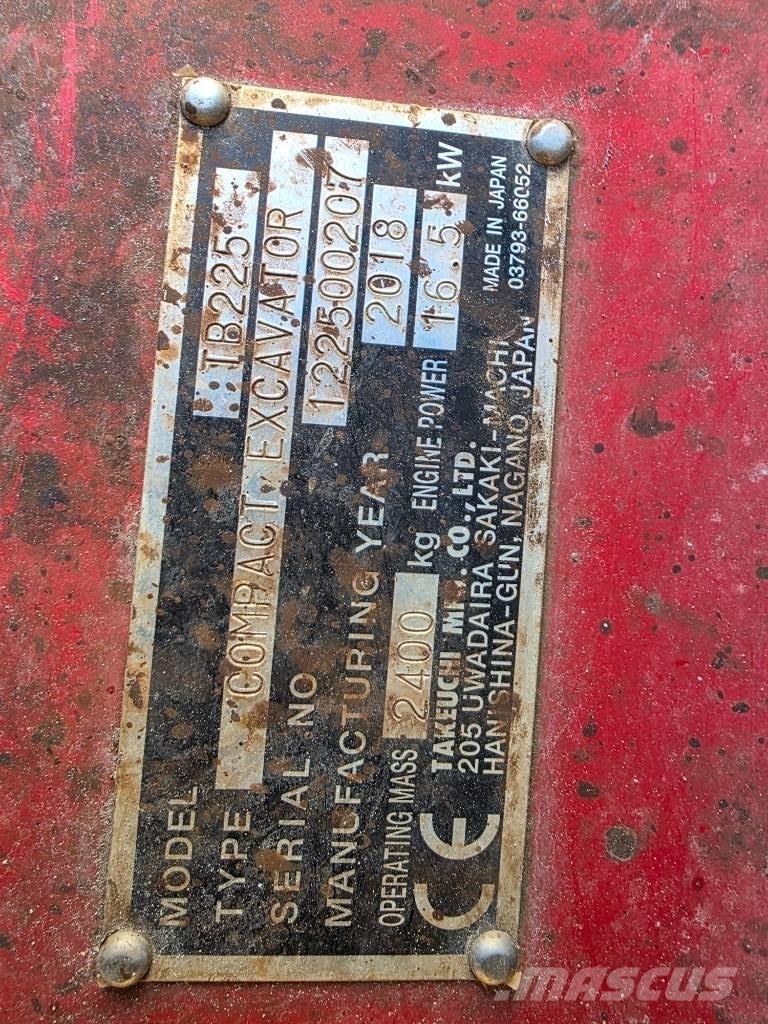 Takeuchi TB 225 Mini ekskavatori < 7 t