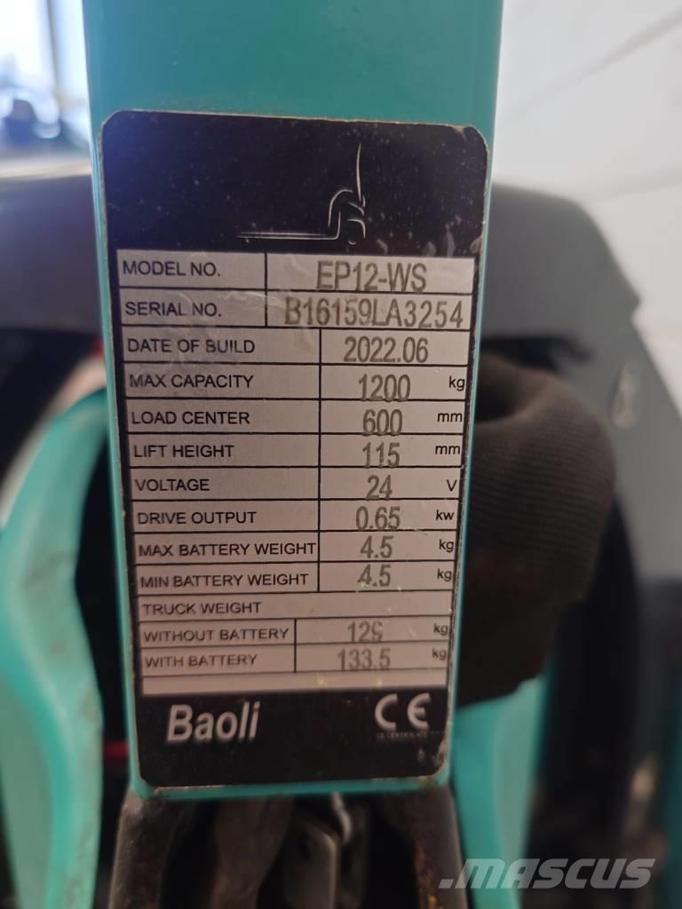 Baoli EP 12 Li-ION Zemie palešu pacēlāji