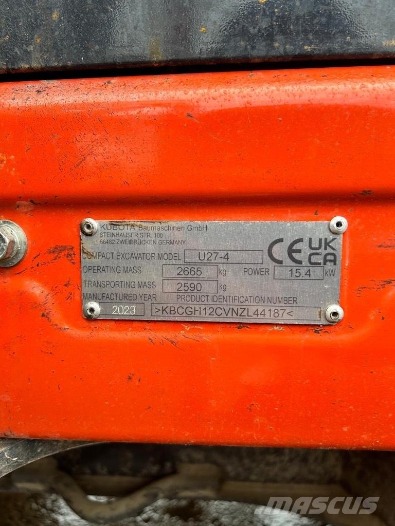 Kubota U 27-4 Mini ekskavatori < 7 t