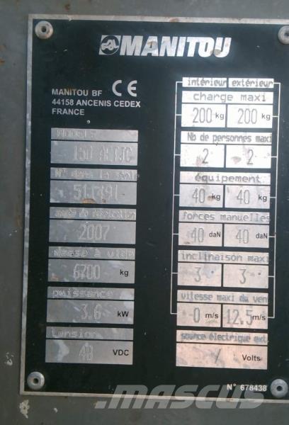 Manitou 150 AETJC Strēles pacēlāji