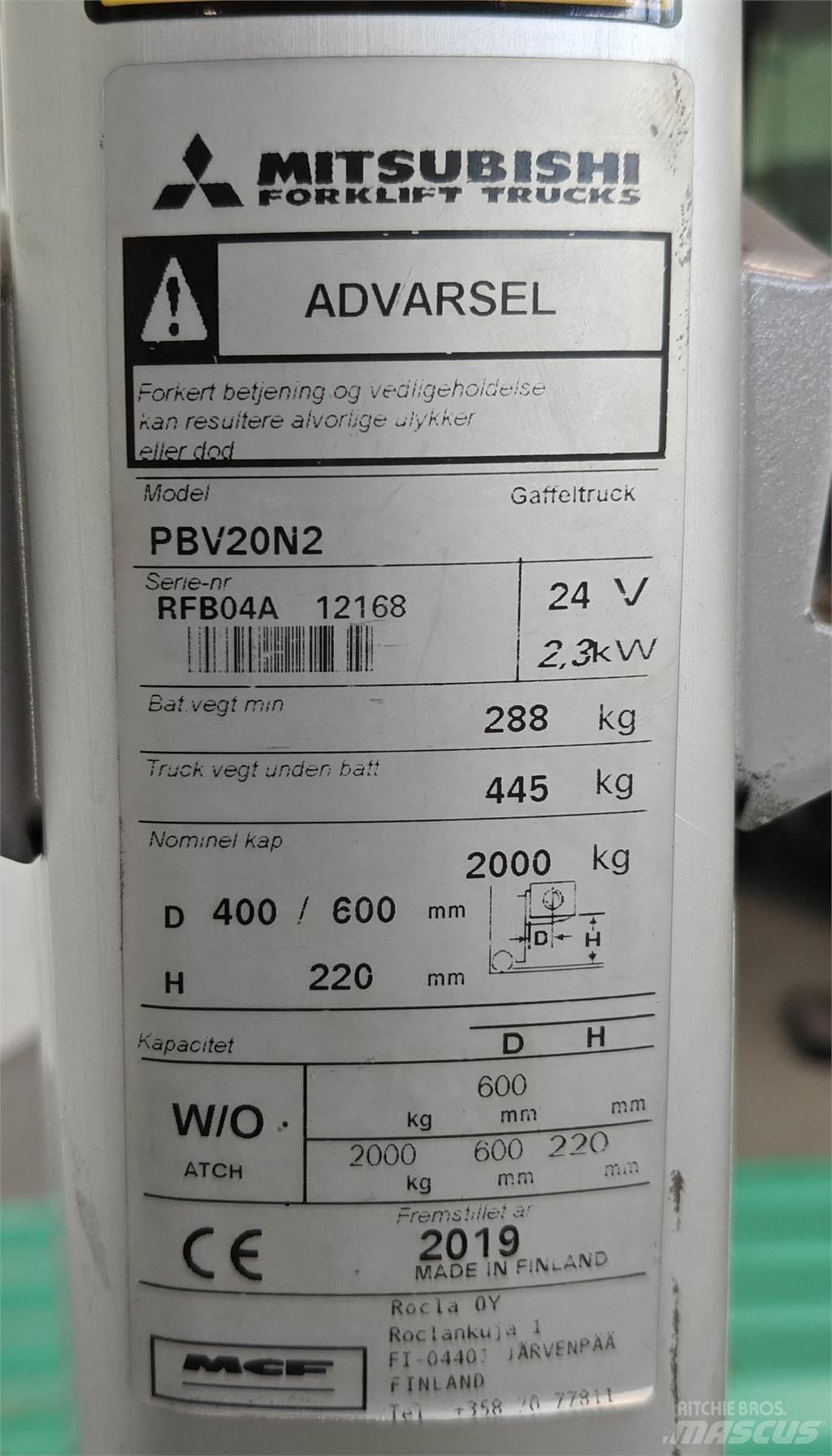 Mitsubishi PBV20N2 Autokrāvēji - citi