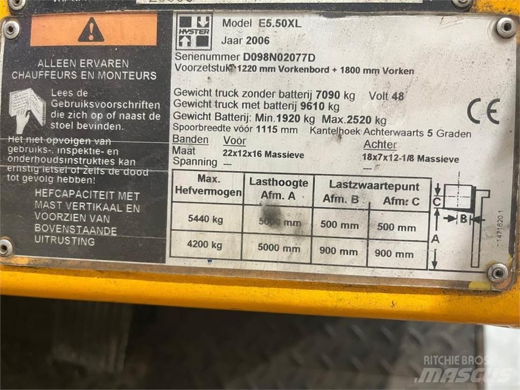 Hyster E5.50XL Elektriskie iekrāvēji
