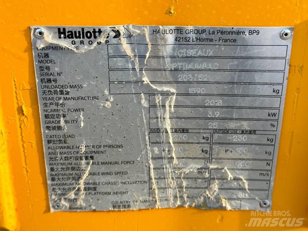 Haulotte OPTIMUM 8 Šķerveida pacēlāji