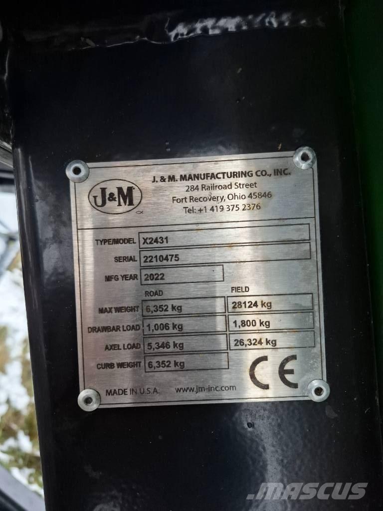 J&M X2431 Graudu pārkraušanas piekabes