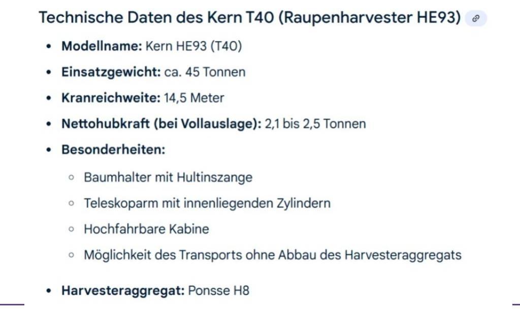 Kern T40 Harvesteri
